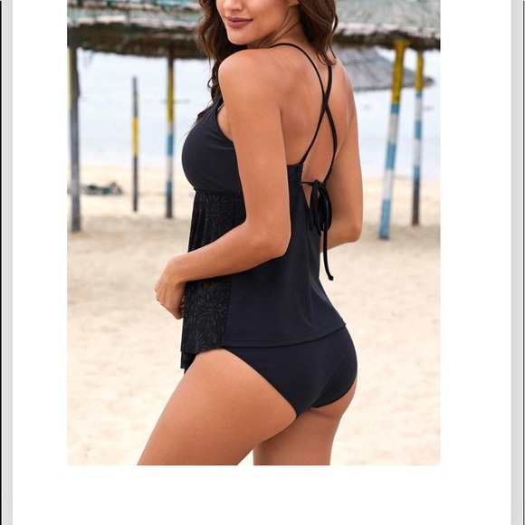 Layered Ruffle Top Tankini - Picture 2 of 4